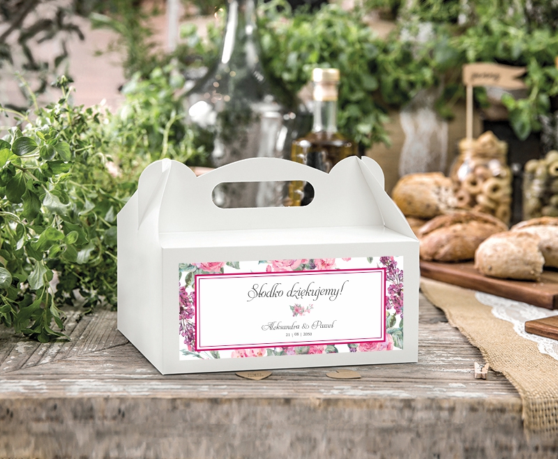 Personalizowane pudełka na ciasto Celeste Drukarnia Zaproszeń