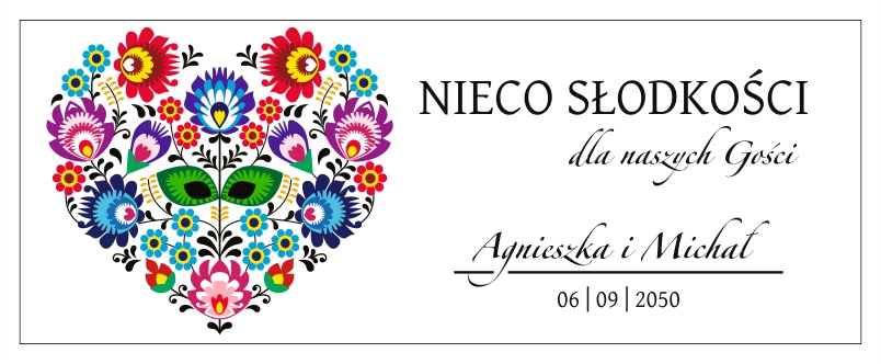 Personalizowane pudełka na ciasto Folk 1 Drukarnia Zaproszeń