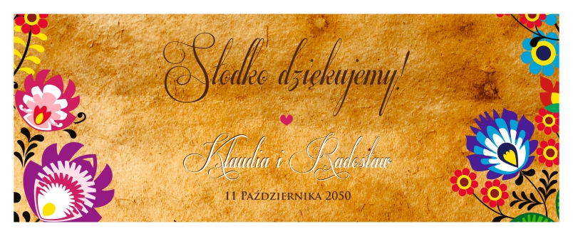 Personalizowane pudełka na ciasto Folk 2 Drukarnia Zaproszeń