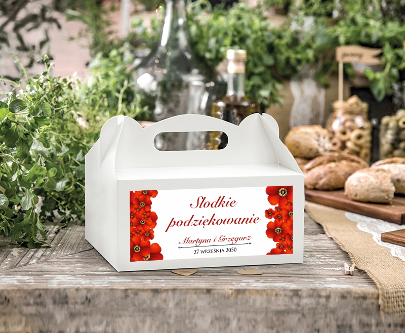 Personalizowane pudełka na ciasto Folk 3 Drukarnia Zaproszeń