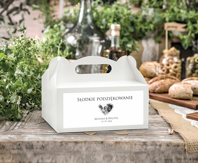 Personalizowane pudełka na ciasto Foto Premium Drukarnia Zaproszeń