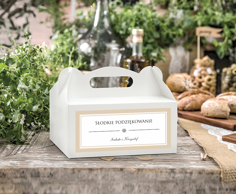 Personalizowane pudełka na ciasto Oliwia Drukarnia Zaproszeń