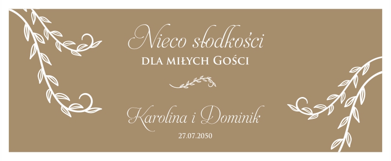Personalizowane pudełka na ciasto Rustykalne Drukarnia Zaproszeń
