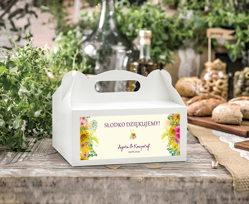 Personalizowane pudełka na ciasto Serenada Drukarnia Zaproszeń